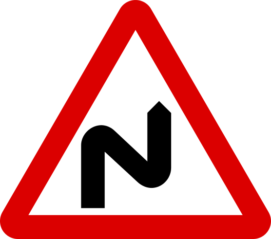 Double bend first to right