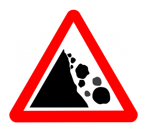 Falling rocks ahead