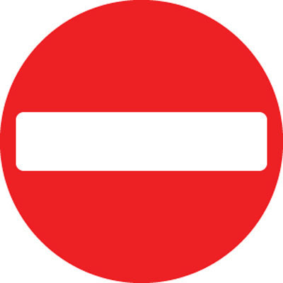 No Entry road traffic signs