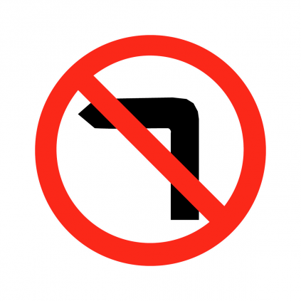 No left turn