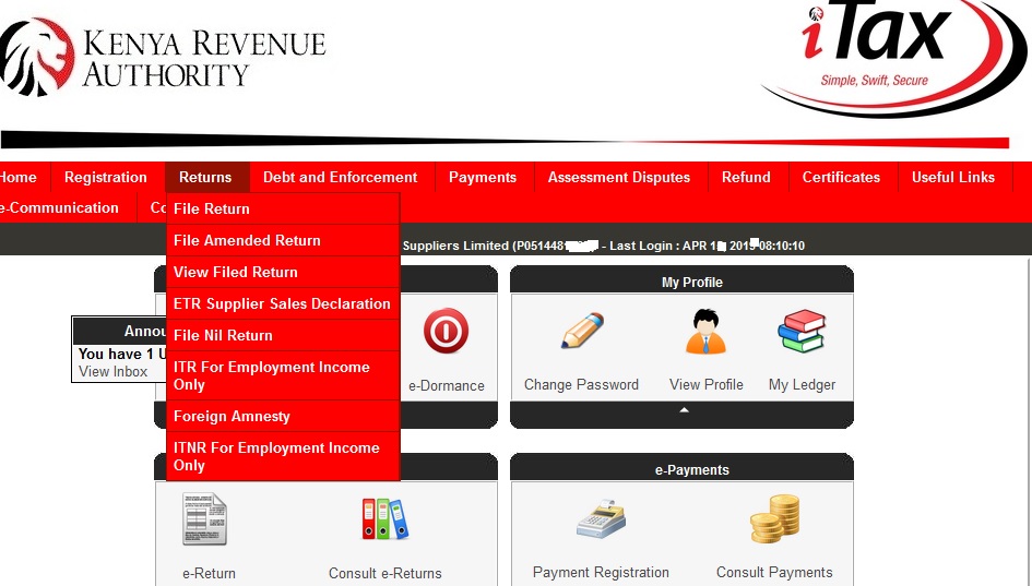 How to file KRA Nil Income tax return