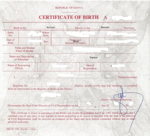 How to Apply for Birth Certificate Online in Kenya