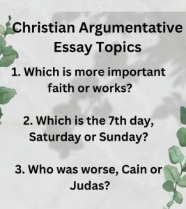 argumentative essay christian topics