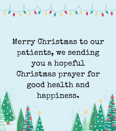Christmas prayer for a Patient