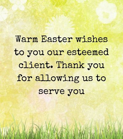 Easter Message for Clients