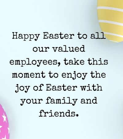 Easter Message to Employees