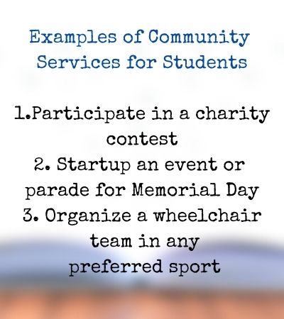 Examples of Community Service for Students
