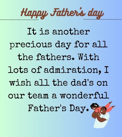 Father’s Day Message For Employees   