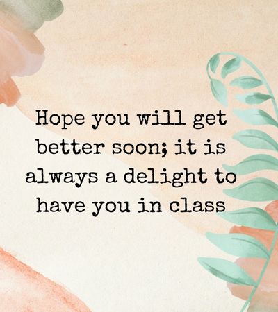 Get Well Soon Messages for Teachers