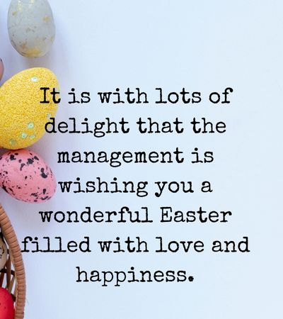 Happy Easter Message to Employees