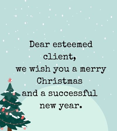 Happy Holiday Message to Clients