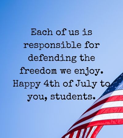Independence Day Message from School