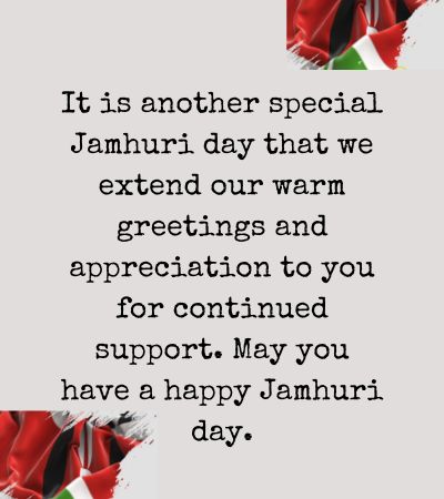 Jamhuri Day Message to Clients