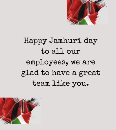 Jamhuri Day Message to Employees