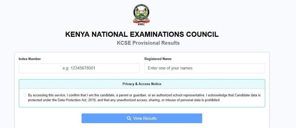 KCSE Results