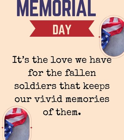 Memorial Day Words of Appreciation