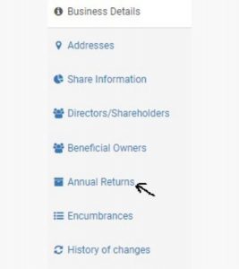 Online Filling of Annual Returns to Registrar of Companies