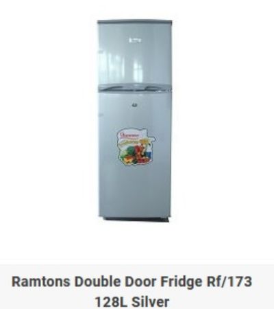 Ramtons Double Door Fridge Rf173 128L Silver