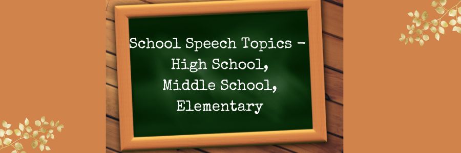 elementary speech topics