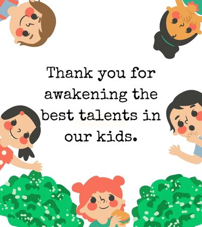 Short Thank You Note for Daycare Teacher