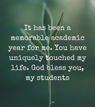 Teacher Message to Student at End of Year