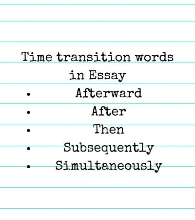 Types of transition words