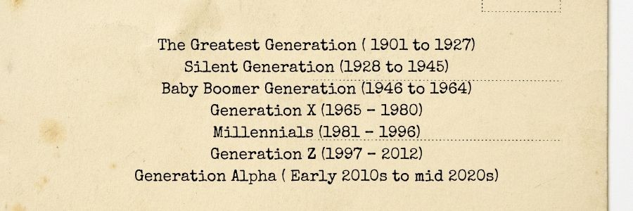 What Are All the Generations Called