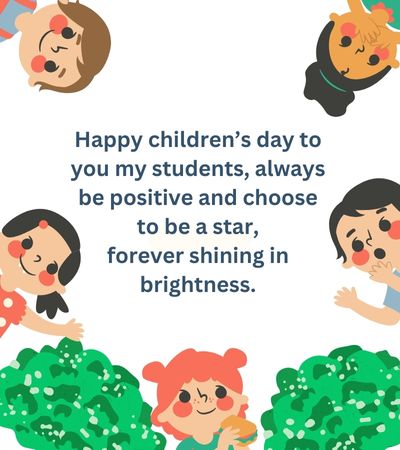 children's day message from teachers to students