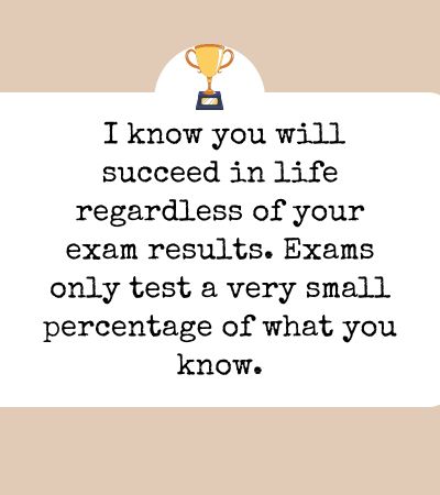 encouraging words for someone waiting for test results