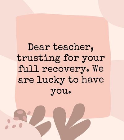 get well soon card for teacher
