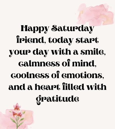 happy saturday message to a friend