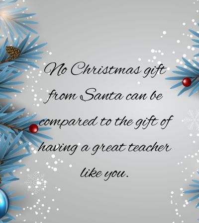 merry christmas quotes for teachers