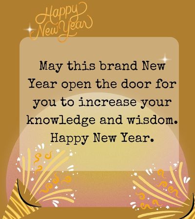 new year wish to students