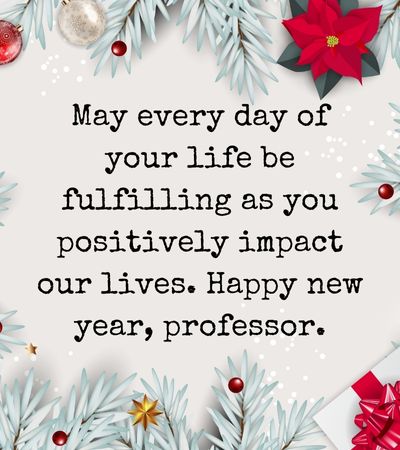 new year wishes for professor