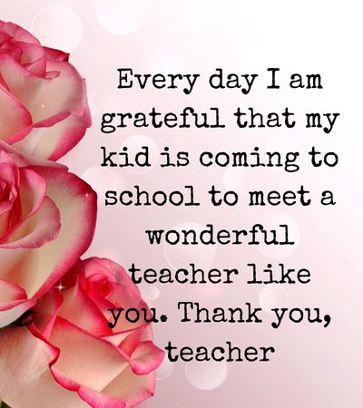 preschool teacher thank you card