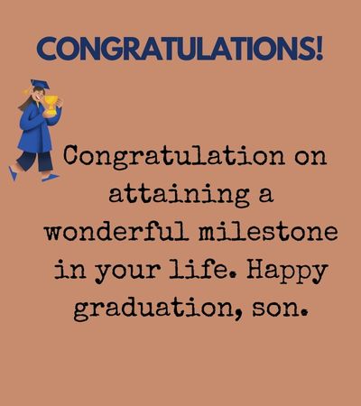 short graduation quotes for son