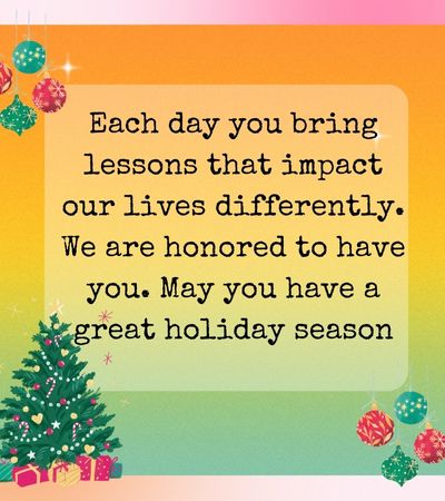 teacher holiday wishes