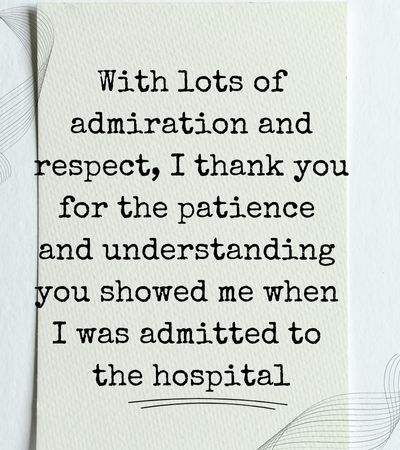 thank you for hospital staff