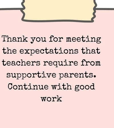 thank you parents from teachers