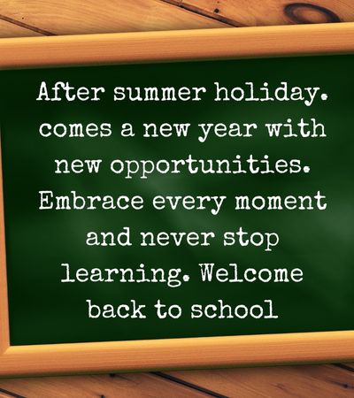 welcome back message to students after summer break