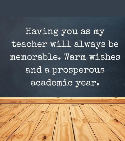 welcome message for teachers for new academic year