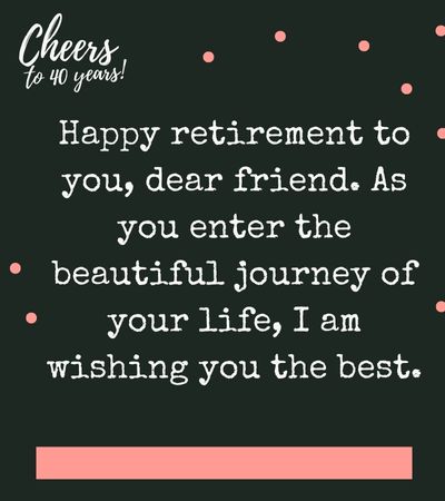 what to say on a friends retirement card