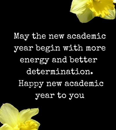 wishes for new academic year
