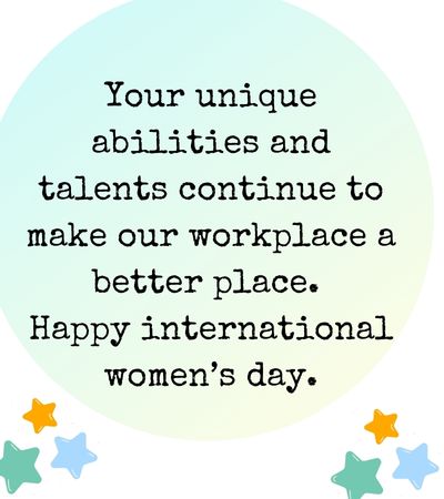 women's day wishes to colleagues