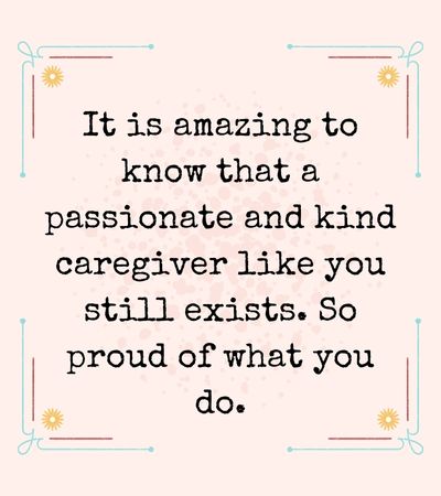 words of encouragement for a caregiver